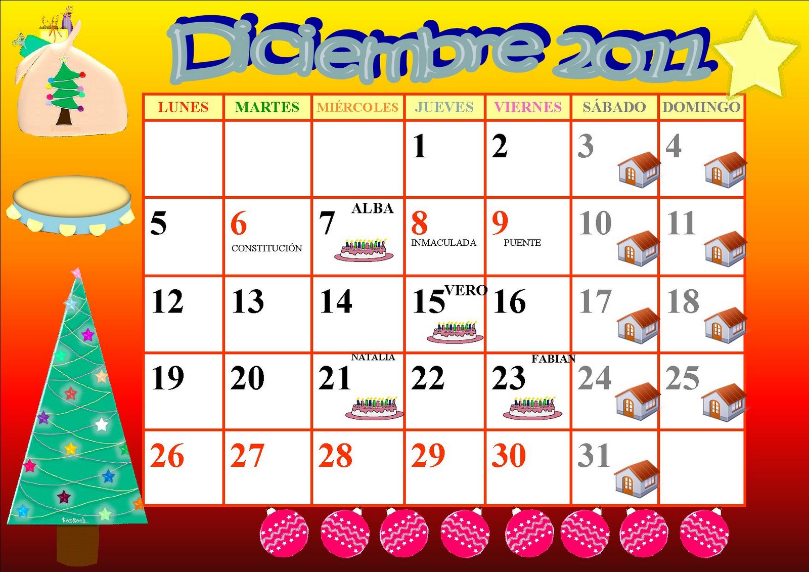 pekeaula: Nuestro calendario de DICIEMBRE