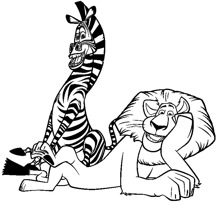 cartoon images for colouring madagascar coloring book for kids