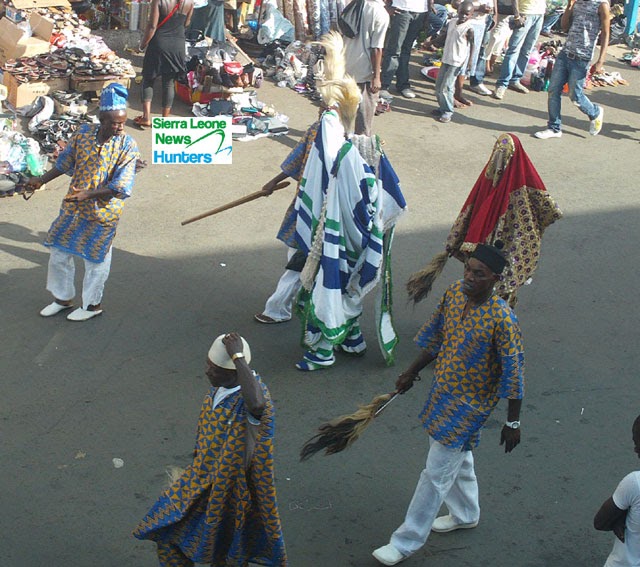 Sierra Leone News Hunters Photo News of Mask Devils Parade