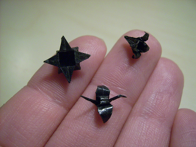 Worlds smallest origami Worlds smallest origami photos
