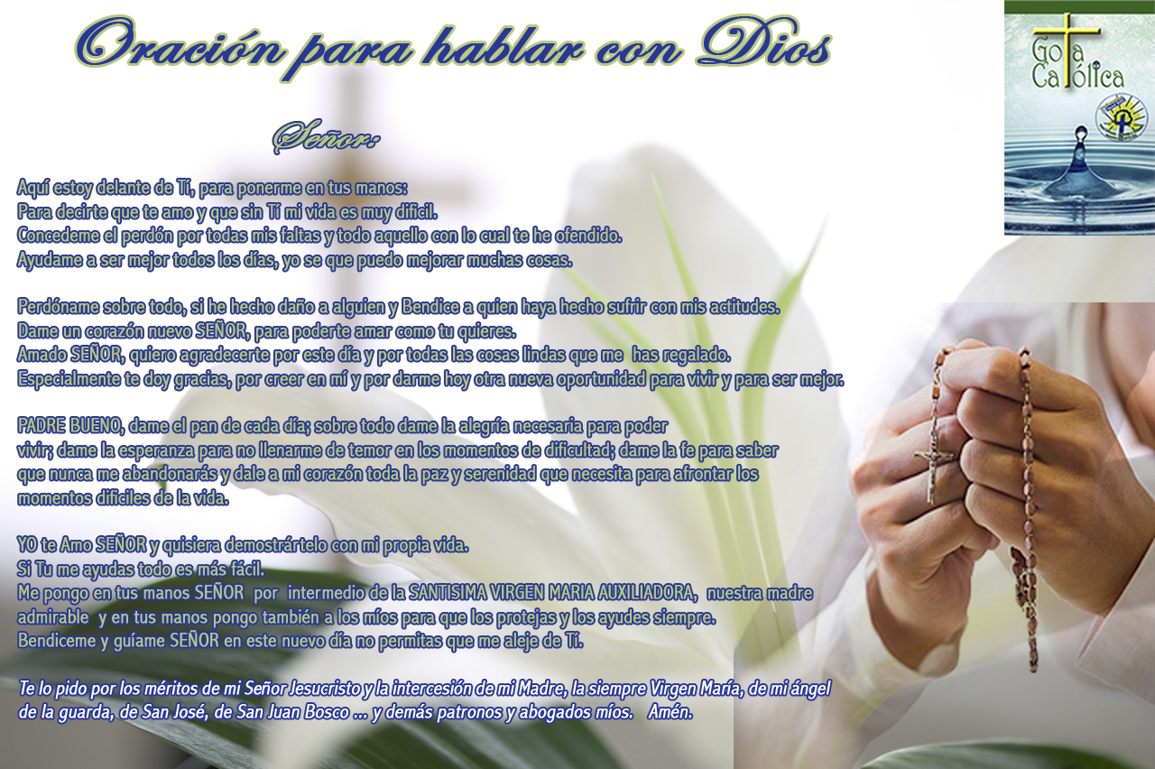 Oracion Para Hablar Con Dios Oracion Para Hablar Con Dios