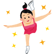 冬季オリンピックのイラスト「フィギュアスケート」