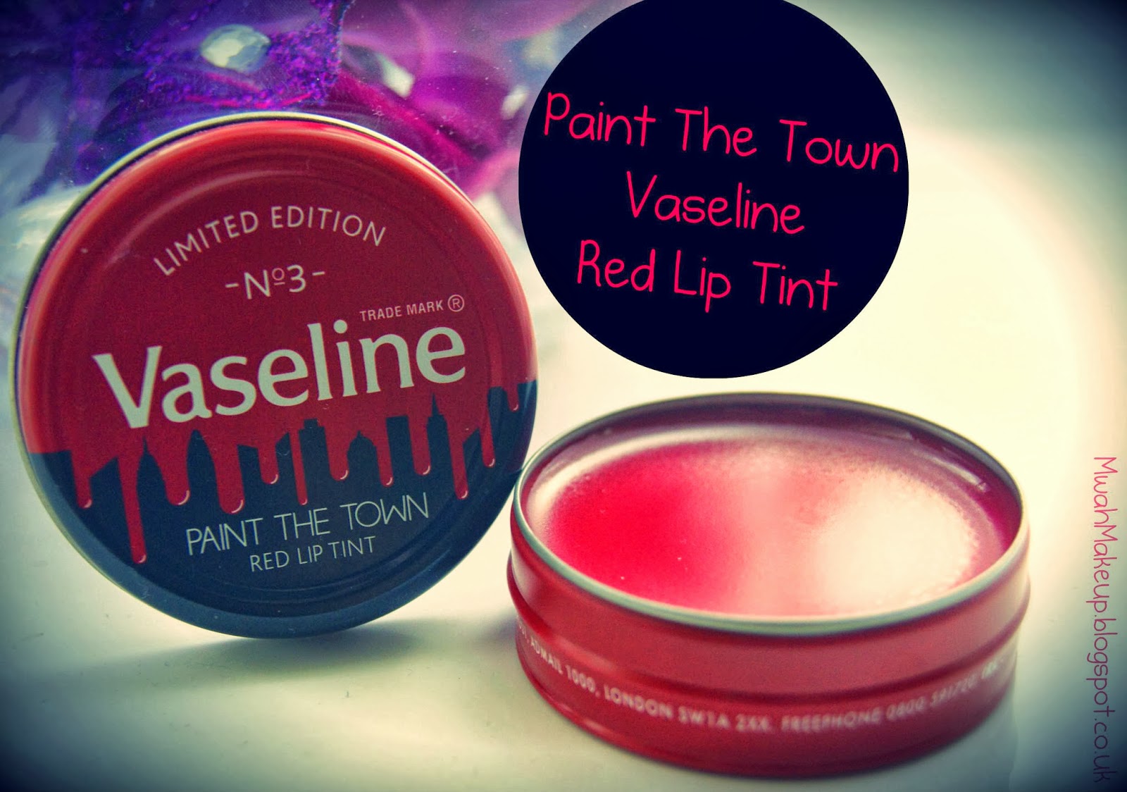 Mwah Makeup Vaseline Limited Edition Paint The Town Red Lip Tint Review