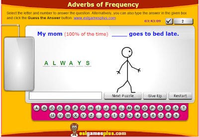 http://www.eslgamesplus.com/adverbs-of-frequency-hangman-spelling-game-for-esl-efl-practice/