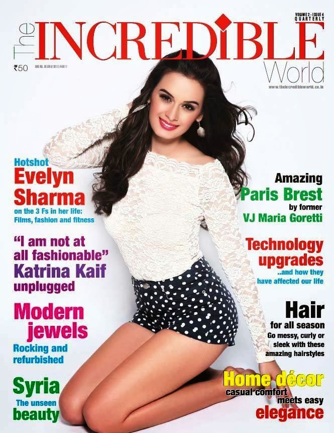 Evelyn Sharma Photos from The Incredible World India Magazine Cover February 2014 HQ Scans