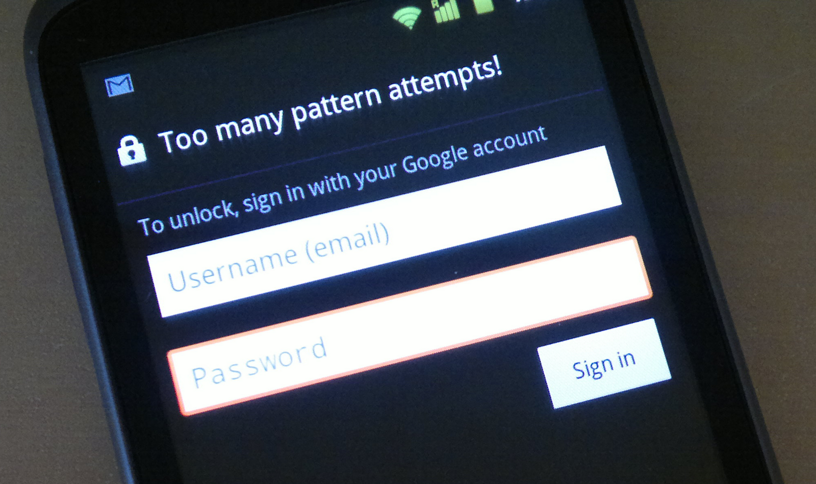 Phone Android Phone Password how to unlock android phone after too many password attempts demons