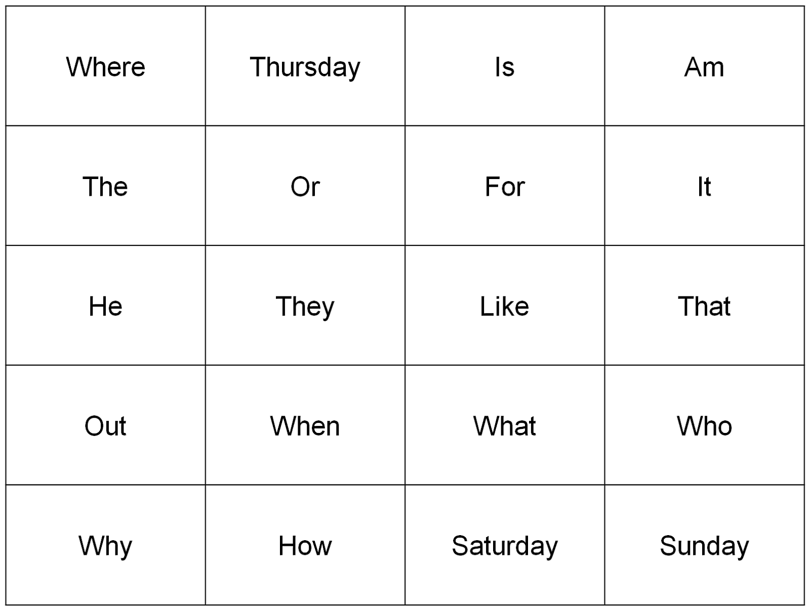 Me and my thoughts : sight words bingo - for kindergarten kids - 2