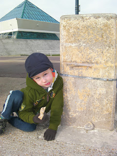 painted rock in front of pyramids southsea seafront