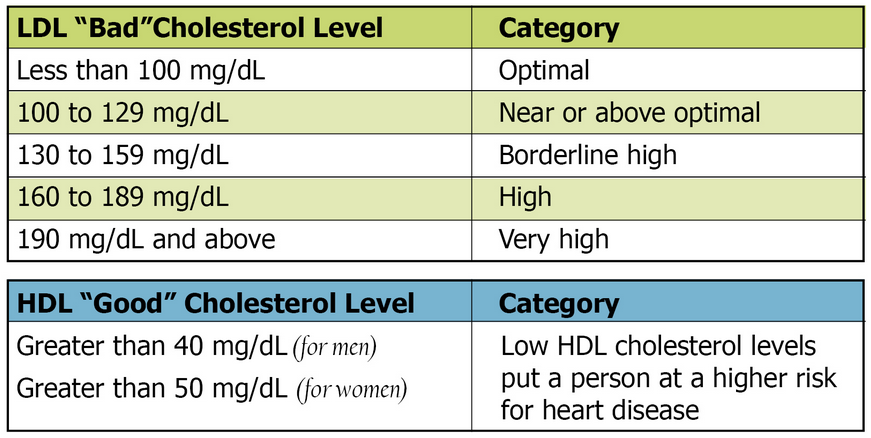 What is a healthy HDL cholesterol level?