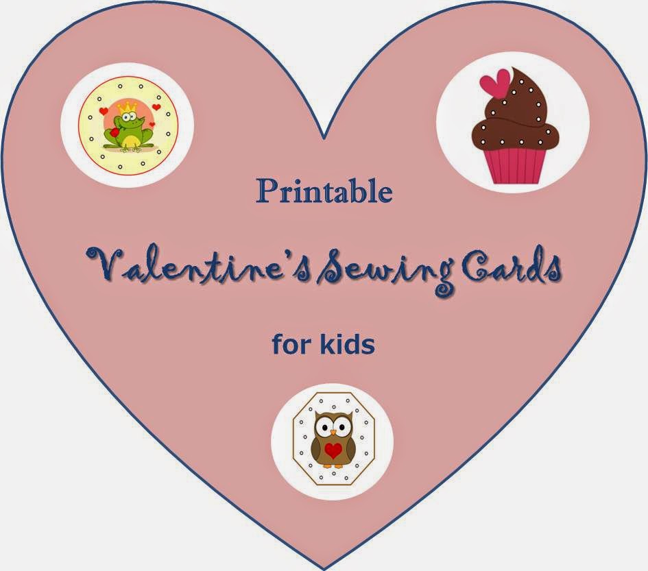 Valentine's Sewing Cards for Kids free printable Keeping it Real