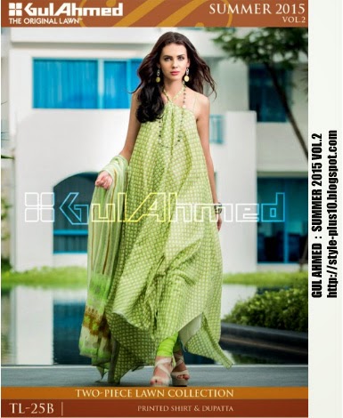 Design No TL-25B From Gul Ahmed Two Piece Lawn Collection Vol. 2 2015 TL-25B-gul-ahmed-summer-2015-volume-2