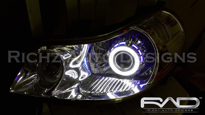 Headlamp suzuki X Over custom projector angel eyes title=