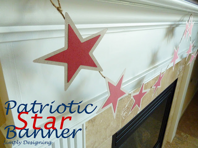 Star Banner @SimplyDesigning #patriotic #4thofJuly #MemorialDay #holiday #sillhouette #stars #star #banner #garland