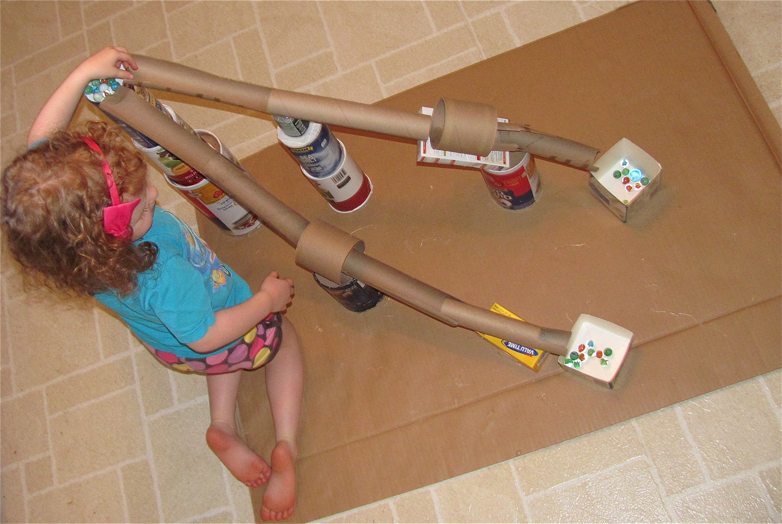 The Chocolate Muffin Tree Recycled Marble Run Fun!