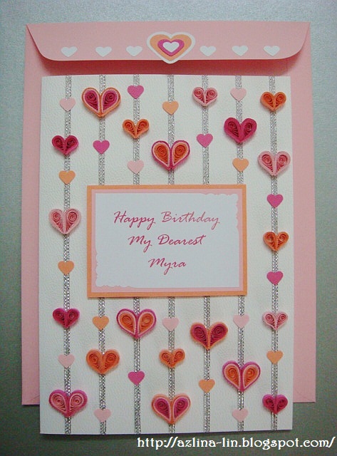 handmade birthday cards for love. Love themed irthday card