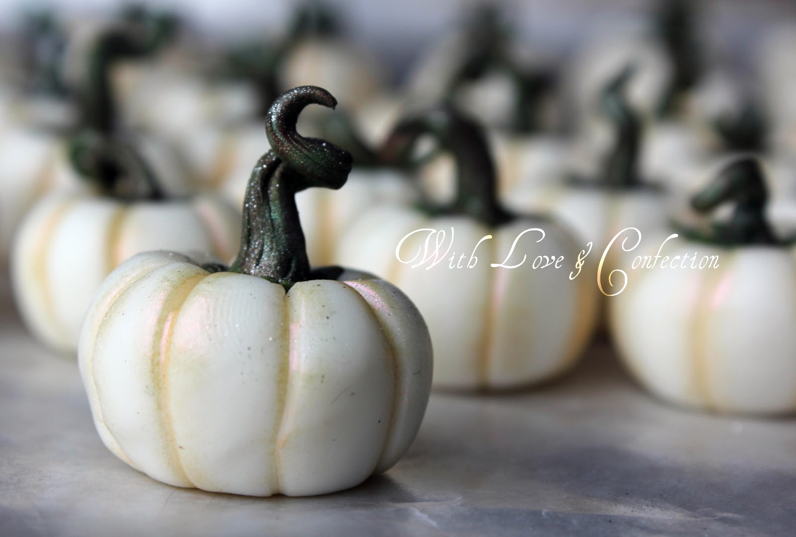 With Love & Confection White Chocolate Pumpkins Tutorial by With Love