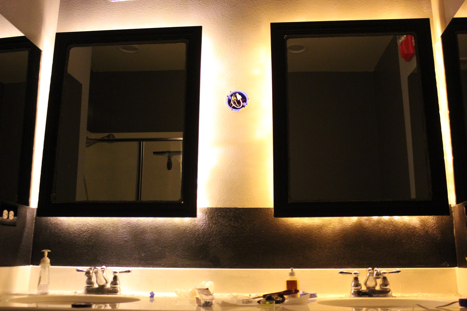 Inside the Frame The Master Bathroom Project Adding Framed Mirrors