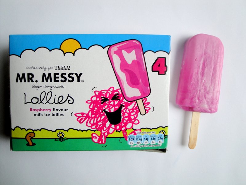 Grocery Gems Mr Men Ice Lollies Mr Bump Bubblegum & Vanilla, Mr Messy