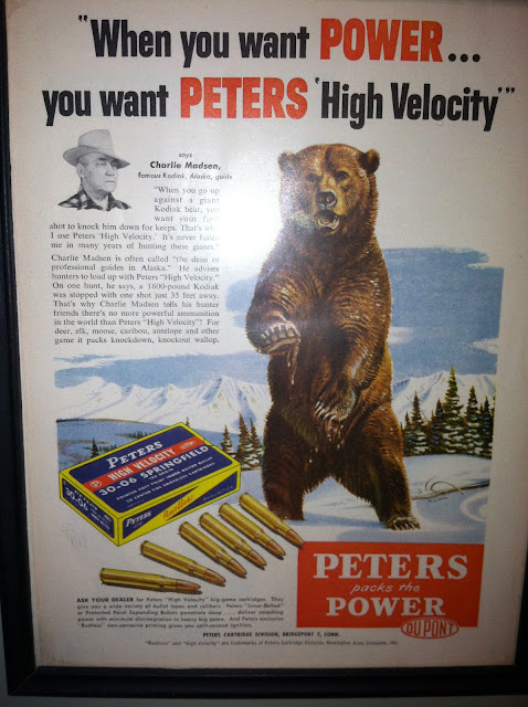 Vintage Peters Ad Featuring Grizzley Bear
