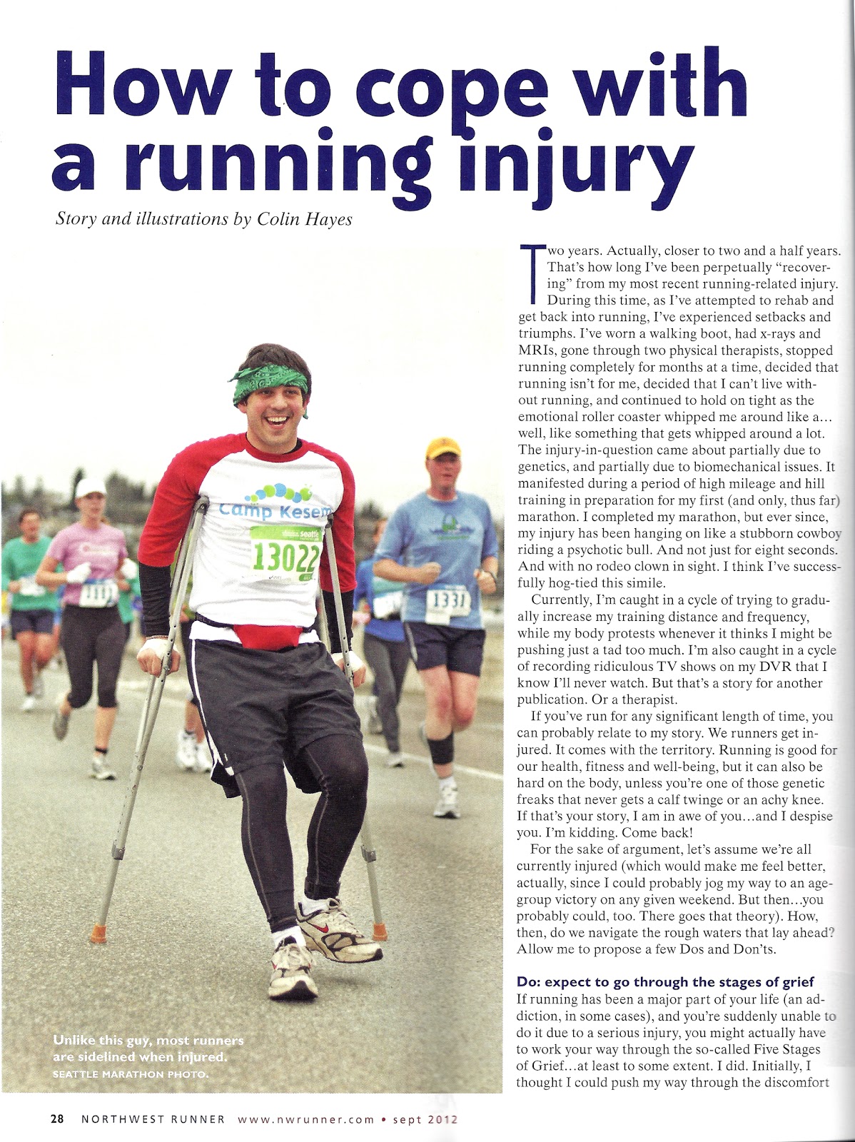 The Resurrected Runner Article for NW Runner, Sept. 2012 issue Coping