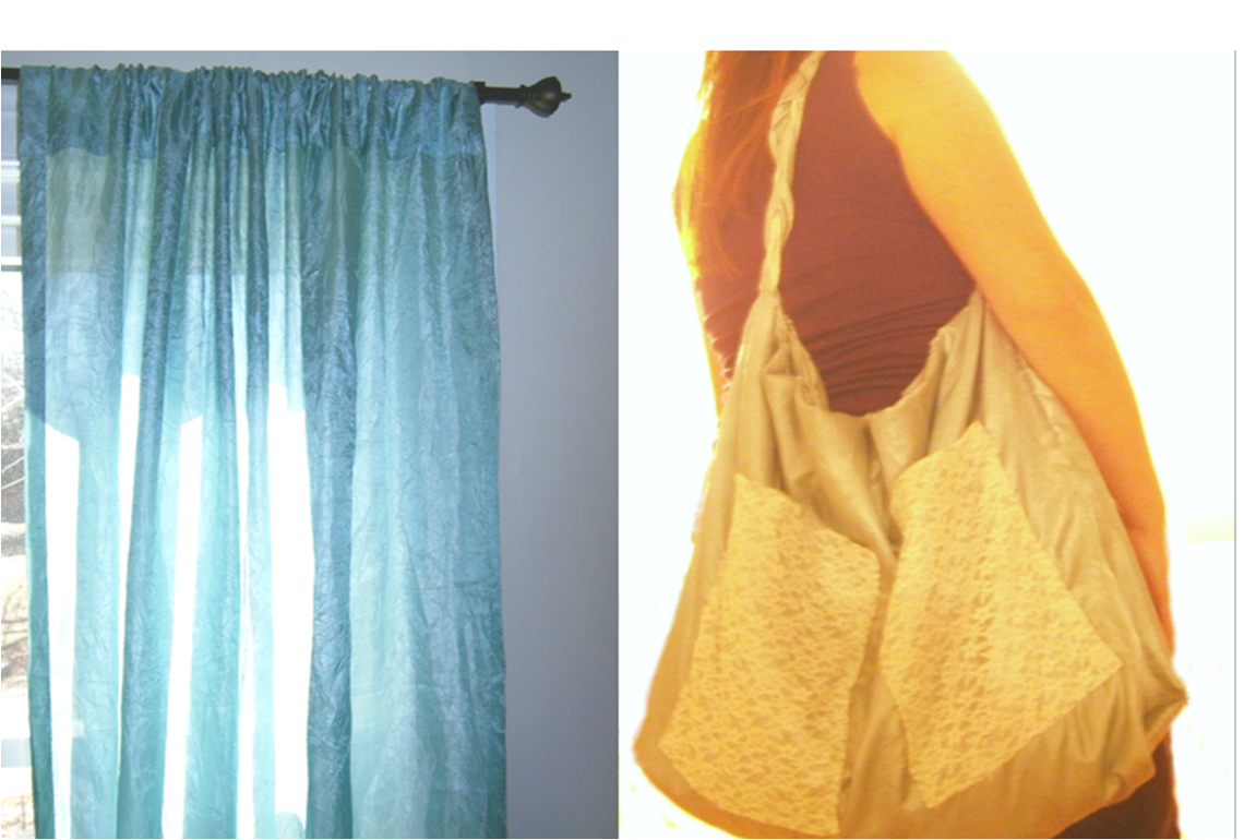 DIY Fashionista Turn Old Curtains into a Tote Bag