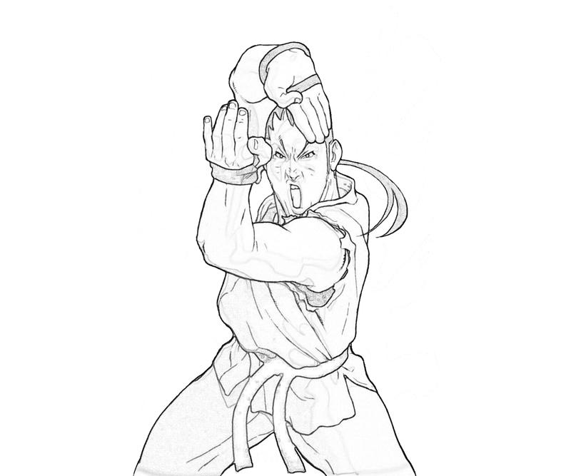 Dan Hibiki Skill Coloring Pages dan-hibiki-skill-coloring-pages