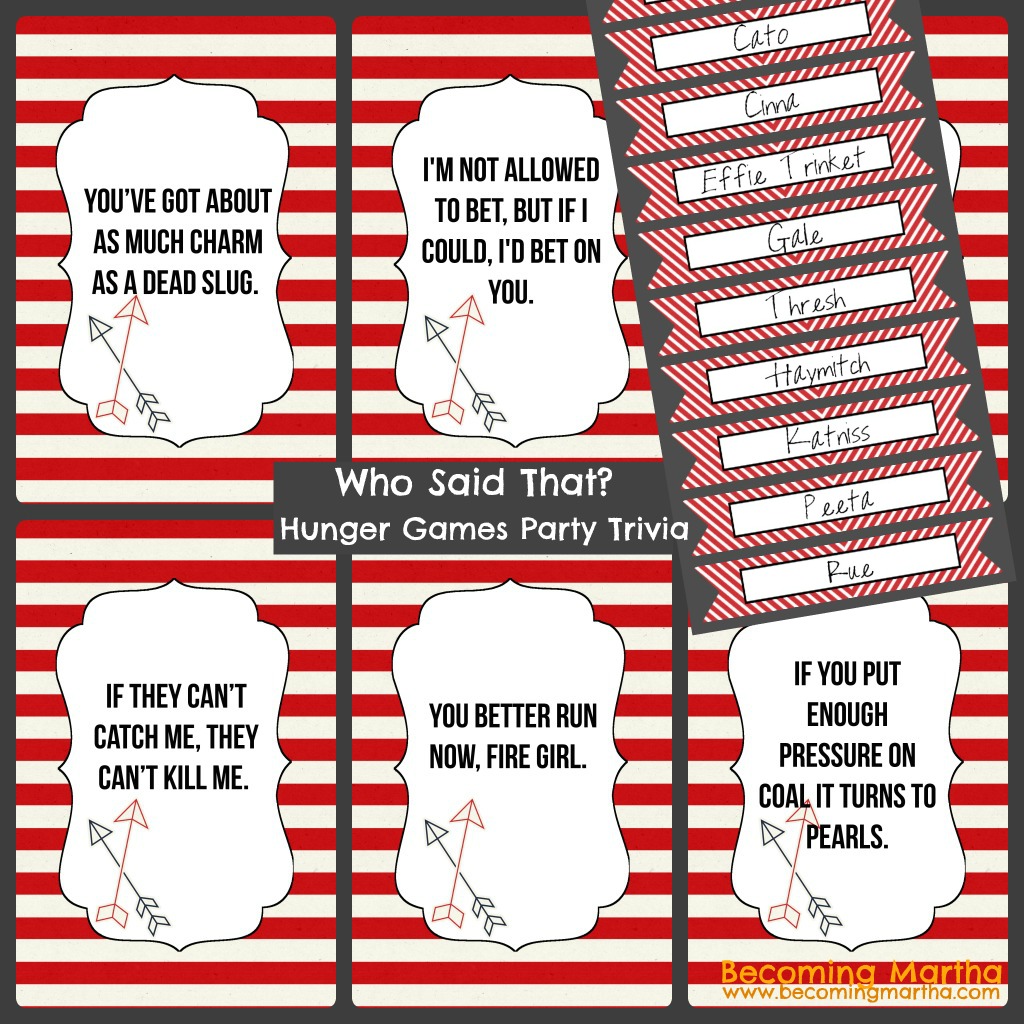 Hunger Games Party Trivia The Simply Crafted Life