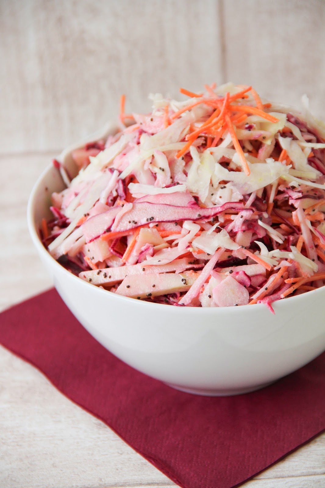 Passion Meets Creativity Apple Poppy Seed Coleslaw