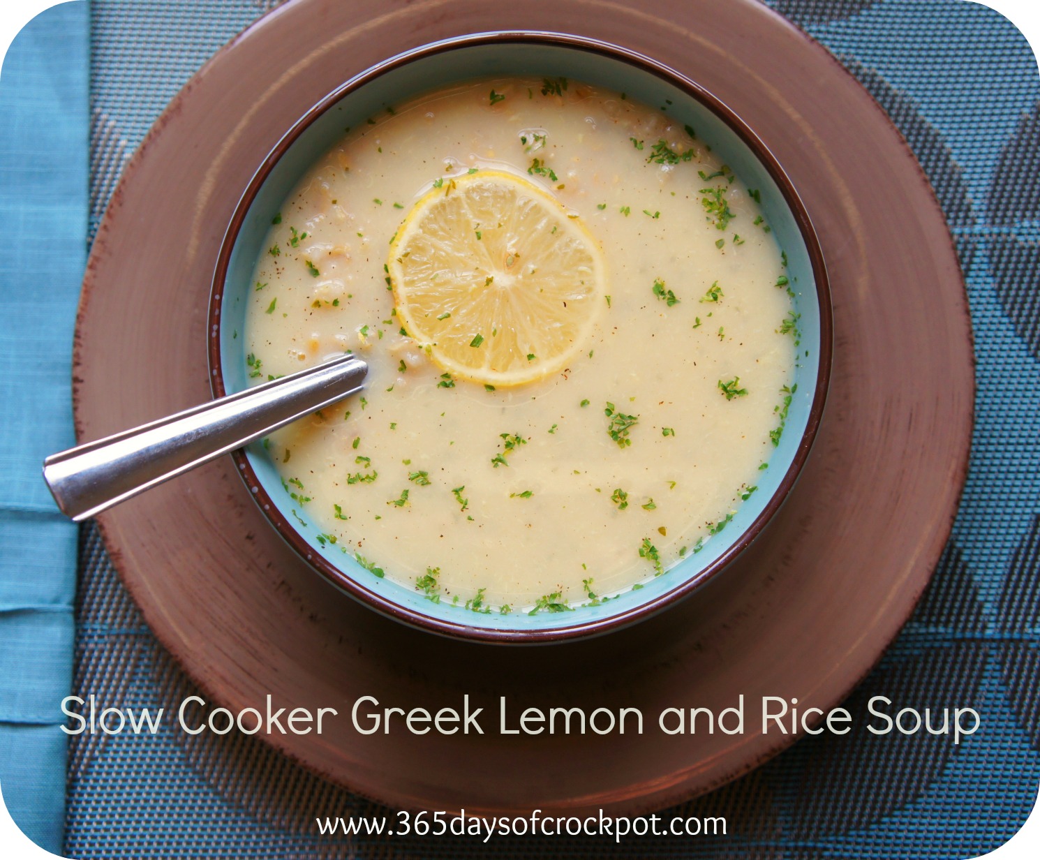 Recipe for Slow Cooker (crockpot) Greek Lemon and Rice Soup 365 Days