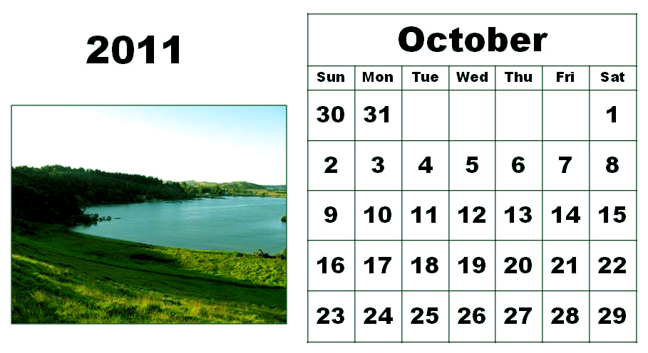 Free Printable Calendar 2018: October 2011 calendar
