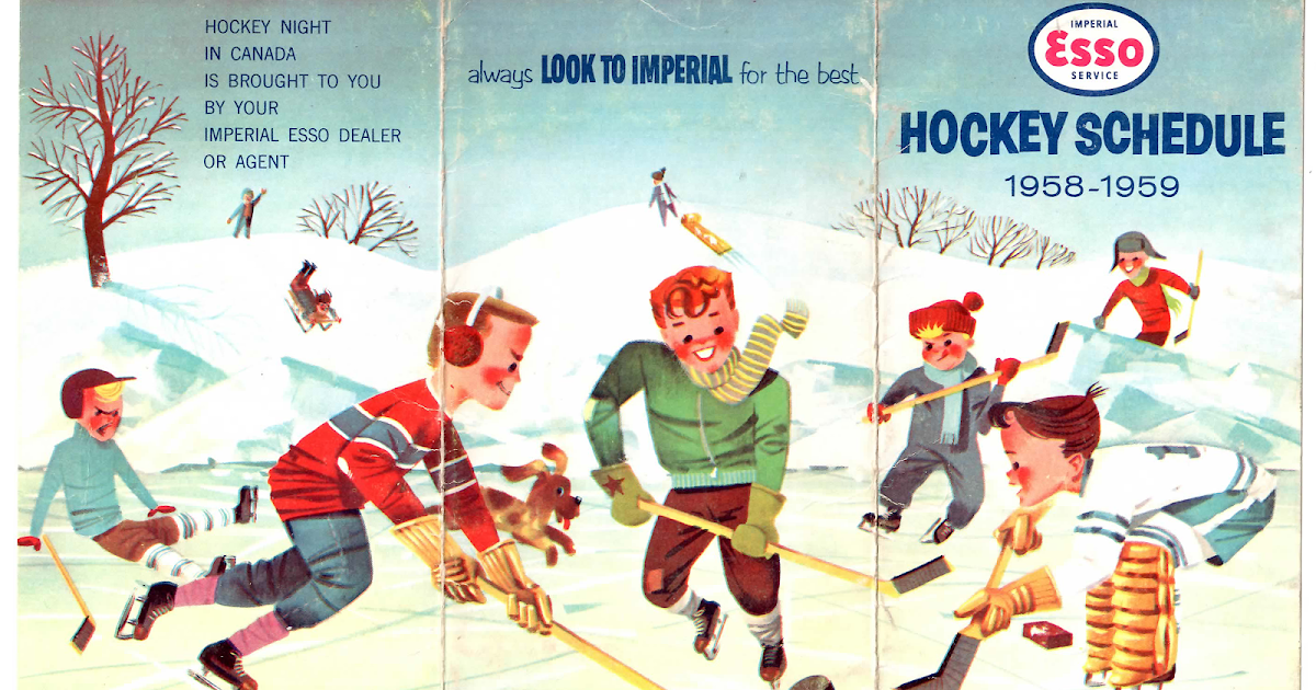 Nitzy's Hockey Den Vintage NHL Schedules
