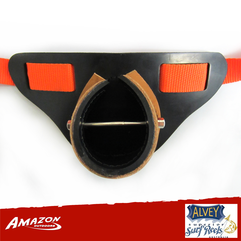 Survive the Elements Alvey Leather Rod Holder Bucket with Gimbal