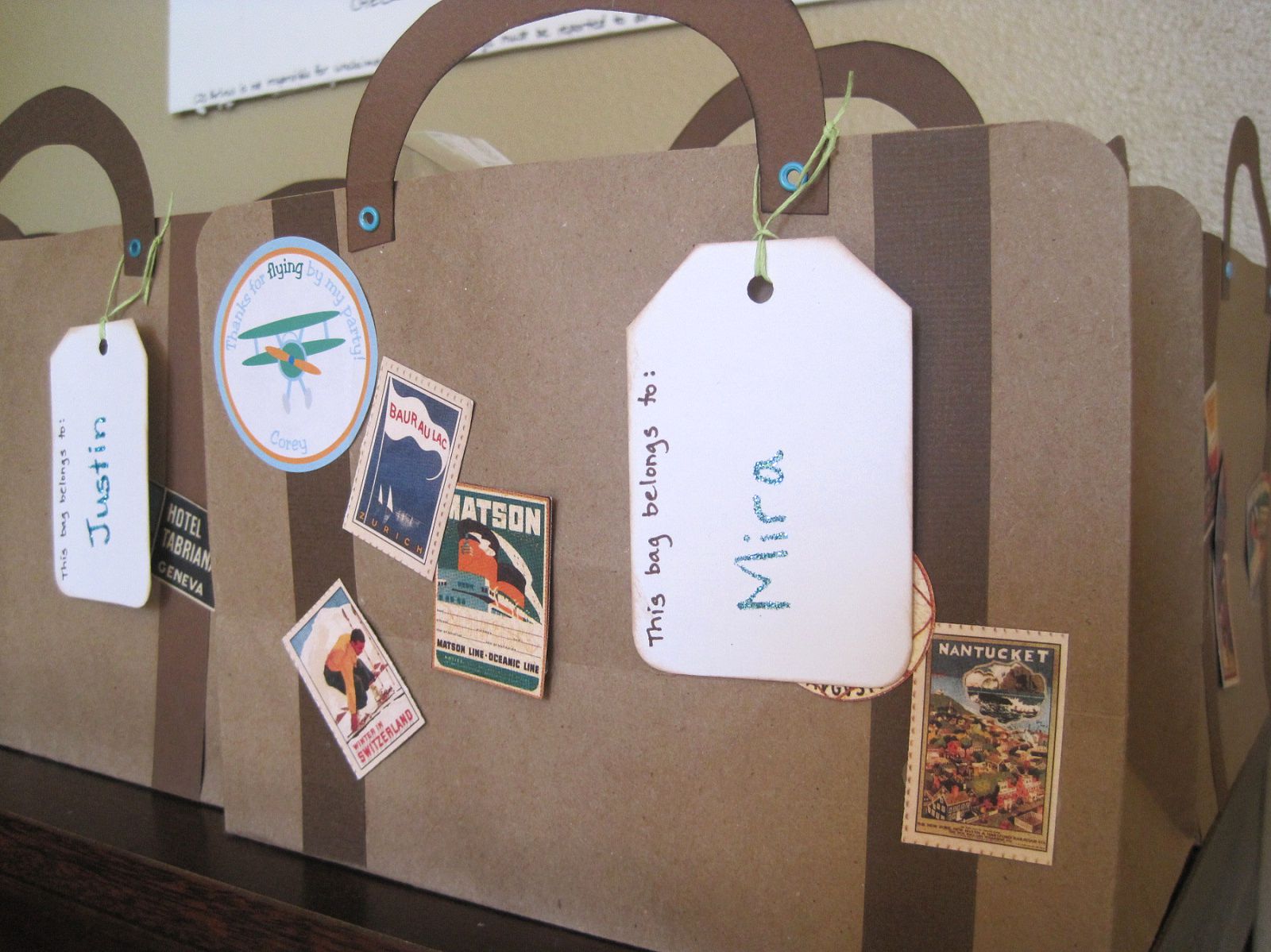 suitcase...make it out of a file folder for the Trip Around The World