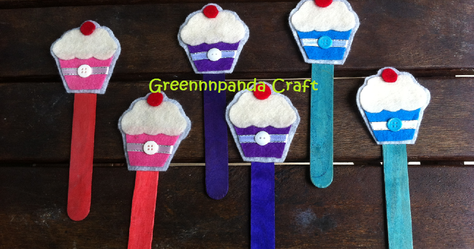Greennnpanda Craft Sweet Cupcake Bookmark