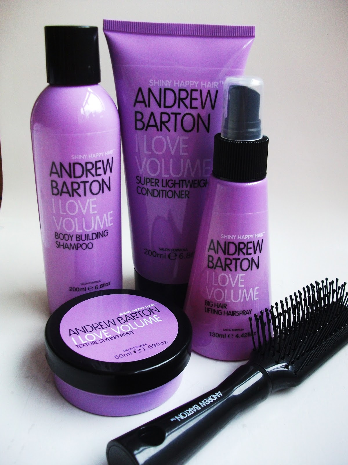 Glitter And Sparkle Andrew Barton I Love Volume Hair Care.