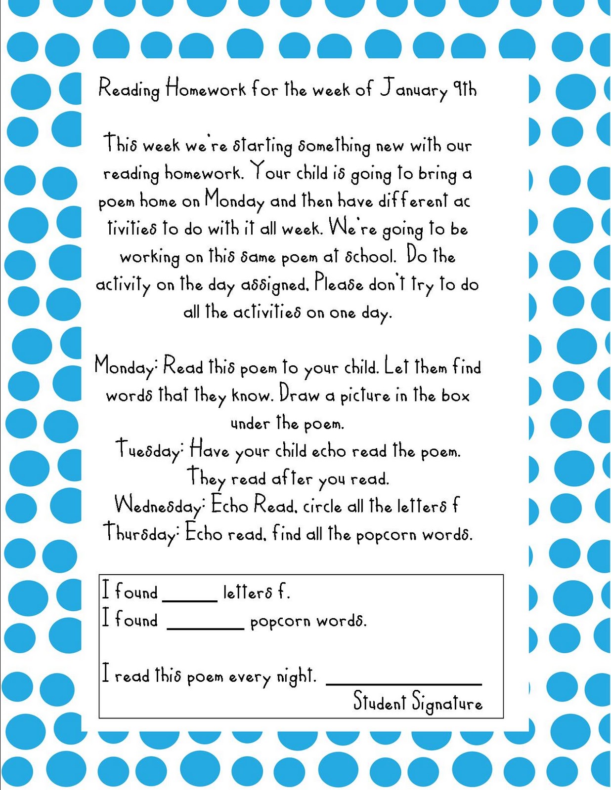 Homework Poems
