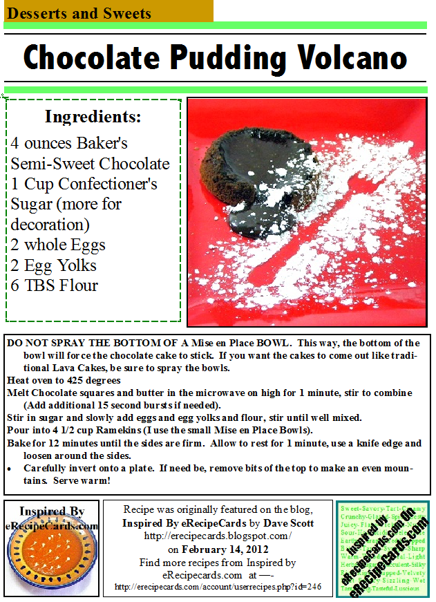 52 Ways to Cook a Sea of Molten Lava Chocolate in a Volcano Cake Cup