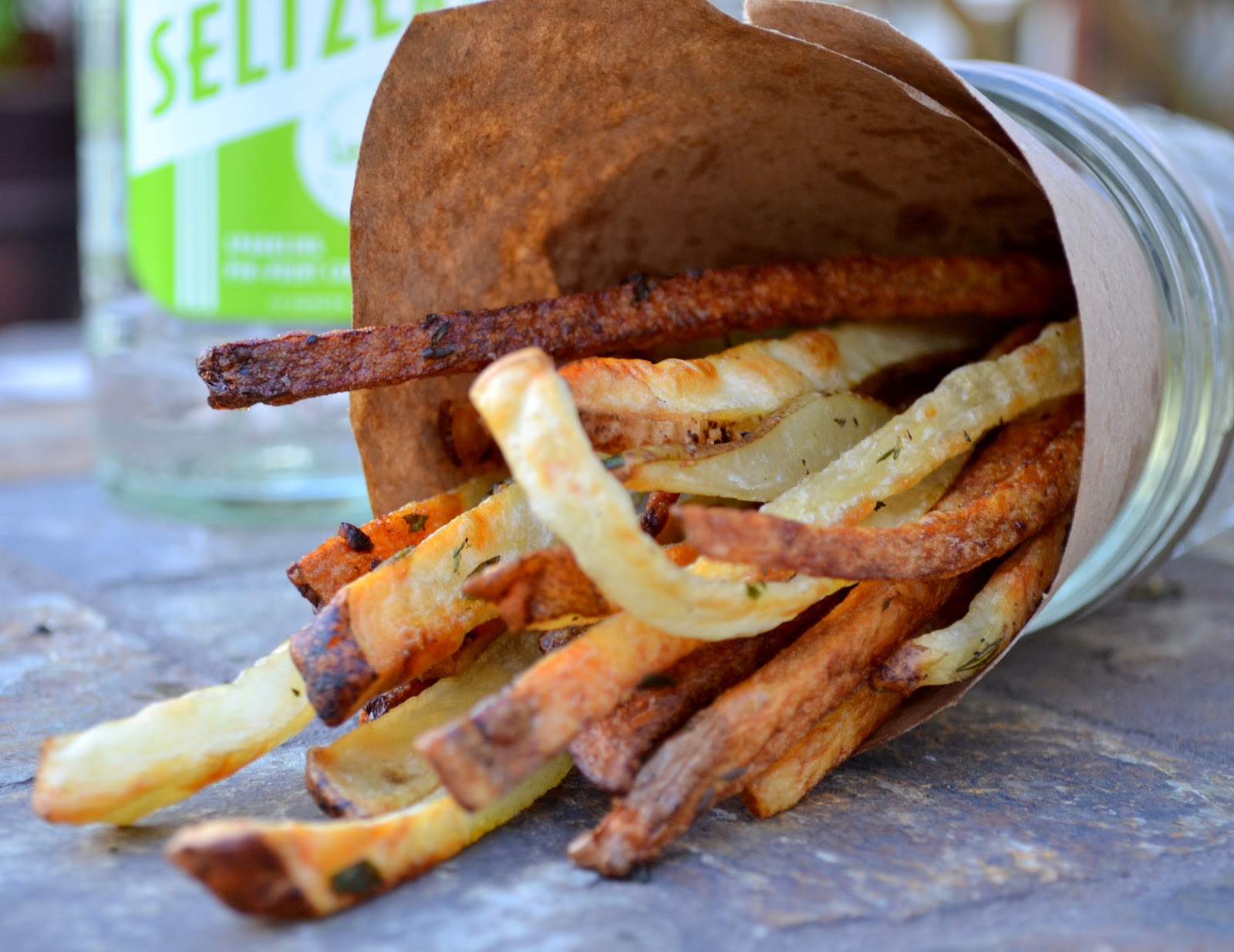 Heart of Gold The Dinner Table Baked French Fries with Herbed Garlic Oil