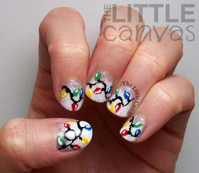 christmas light nail art the little canvas christmas light nail art the little canvas