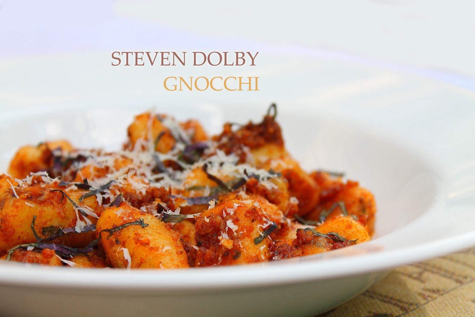Gnocchi with Sundried Tomato and Almond Pesto by Steven Dolby