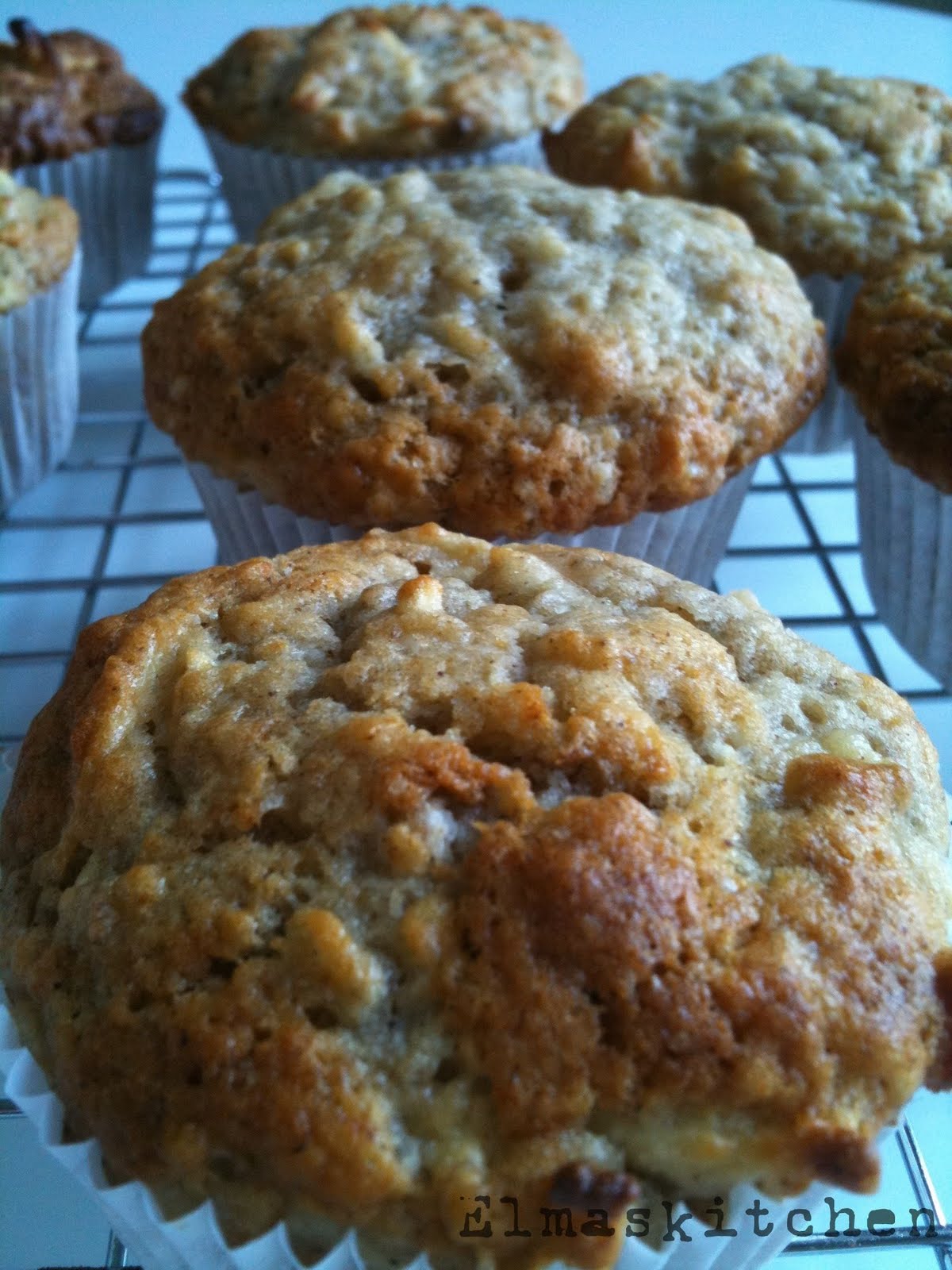 Elma's Kitchen Banana and Apple Muffins