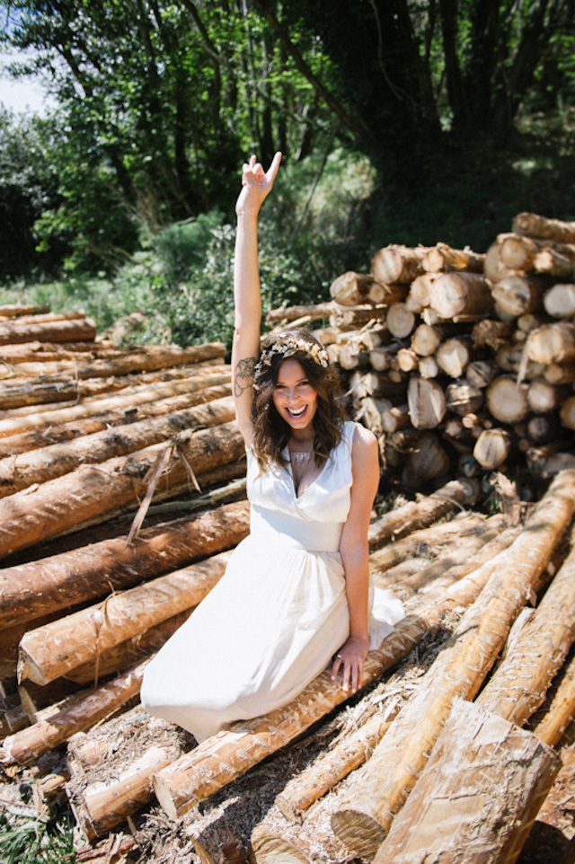 rustic chic bride style novia embarazada le touquet