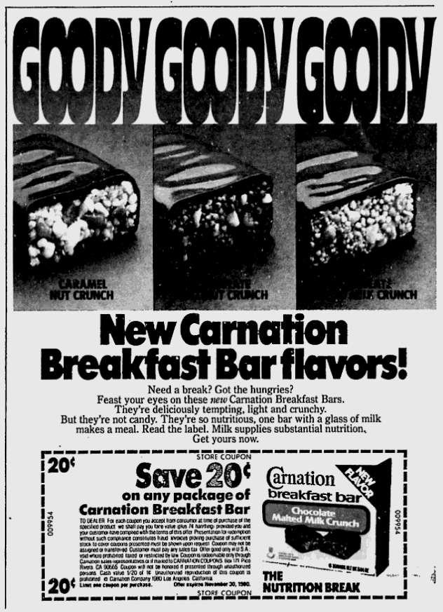 Gone But Not Groceries From the Cereal Aisle Carnation