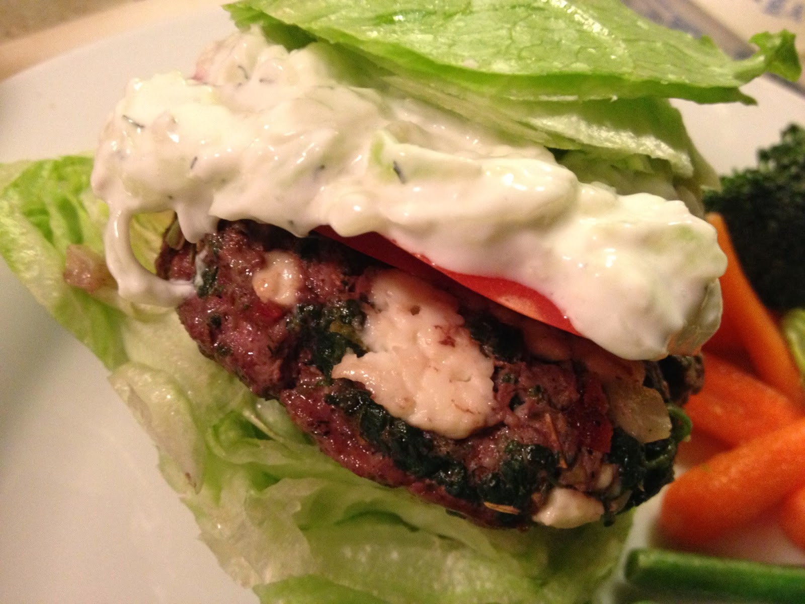 Chow Bella Greek Spinach Burgers