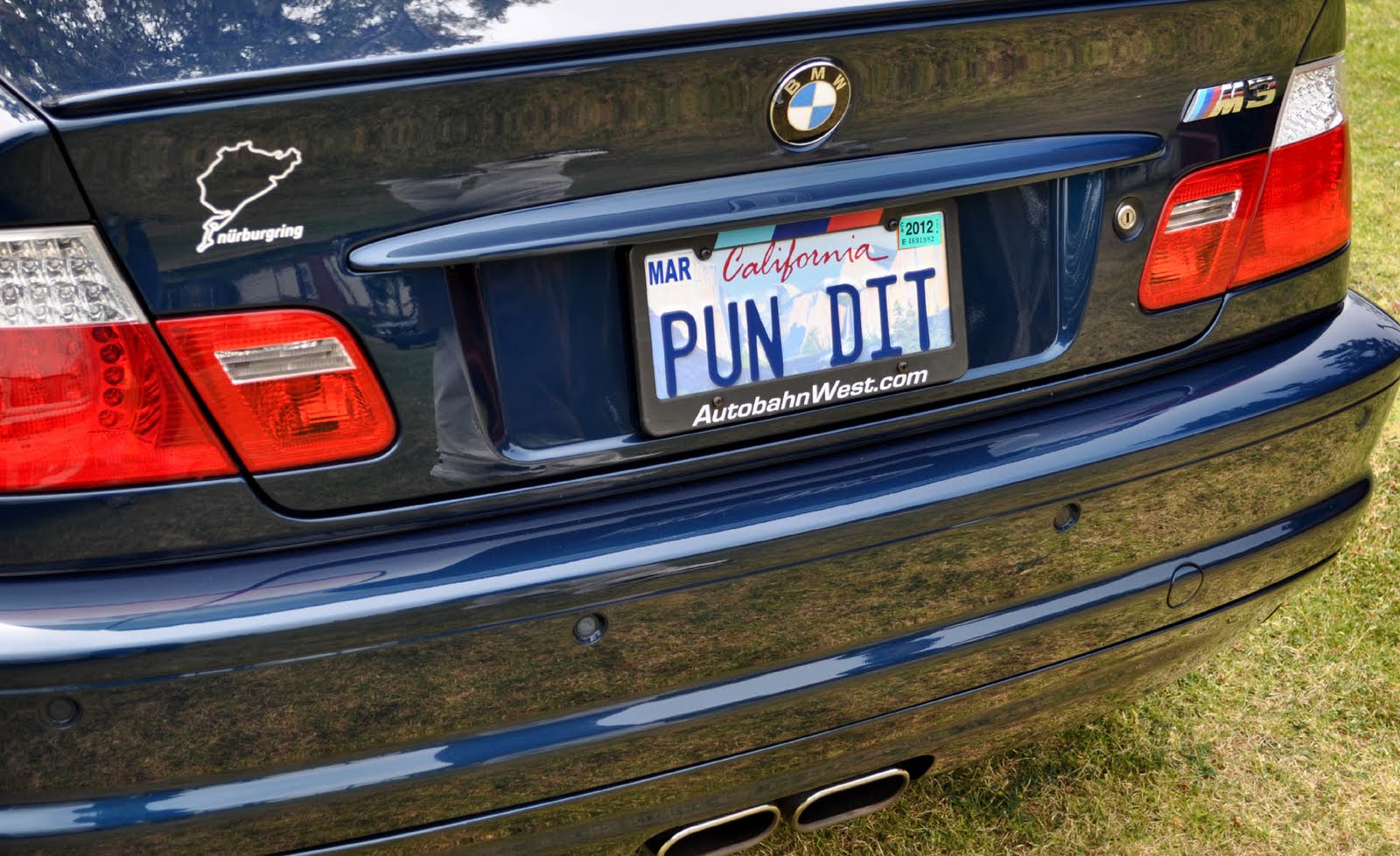 Just A Car Guy the vanity plates at this years BMW clean car concours