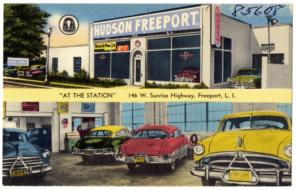 just a car guy service station and garages on postcards