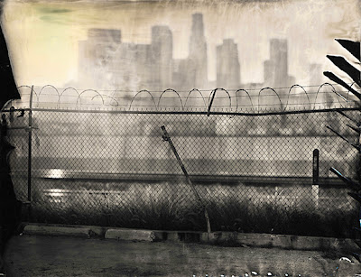 Ian Ruhter LA skyline camera fence