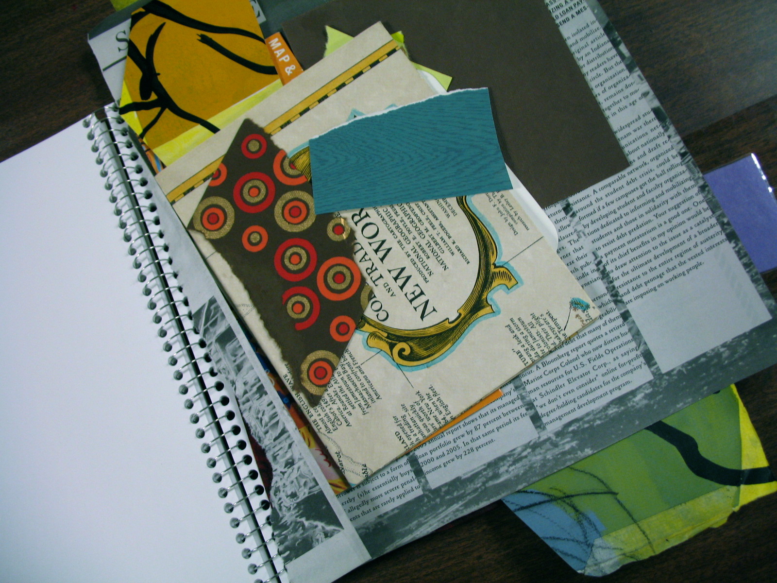 Coonley Art Studio Collaging Sketchbook Covers