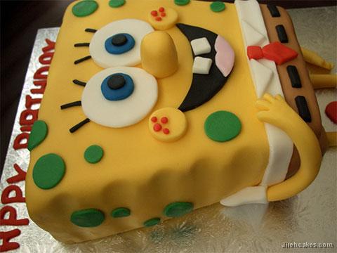 Happy Birthday Linnie!!  Spongebob+Cake