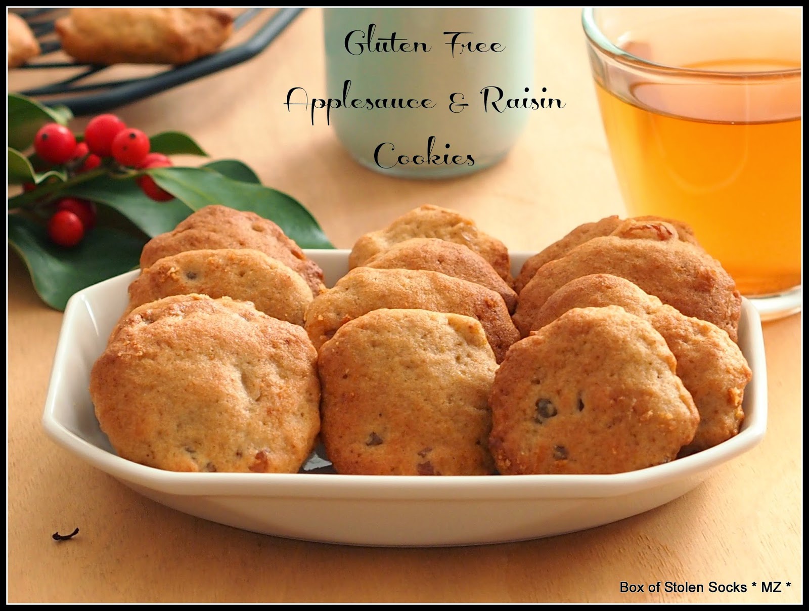 Box of Stolen Socks Gluten Free Applesauce & Raisin Cookies